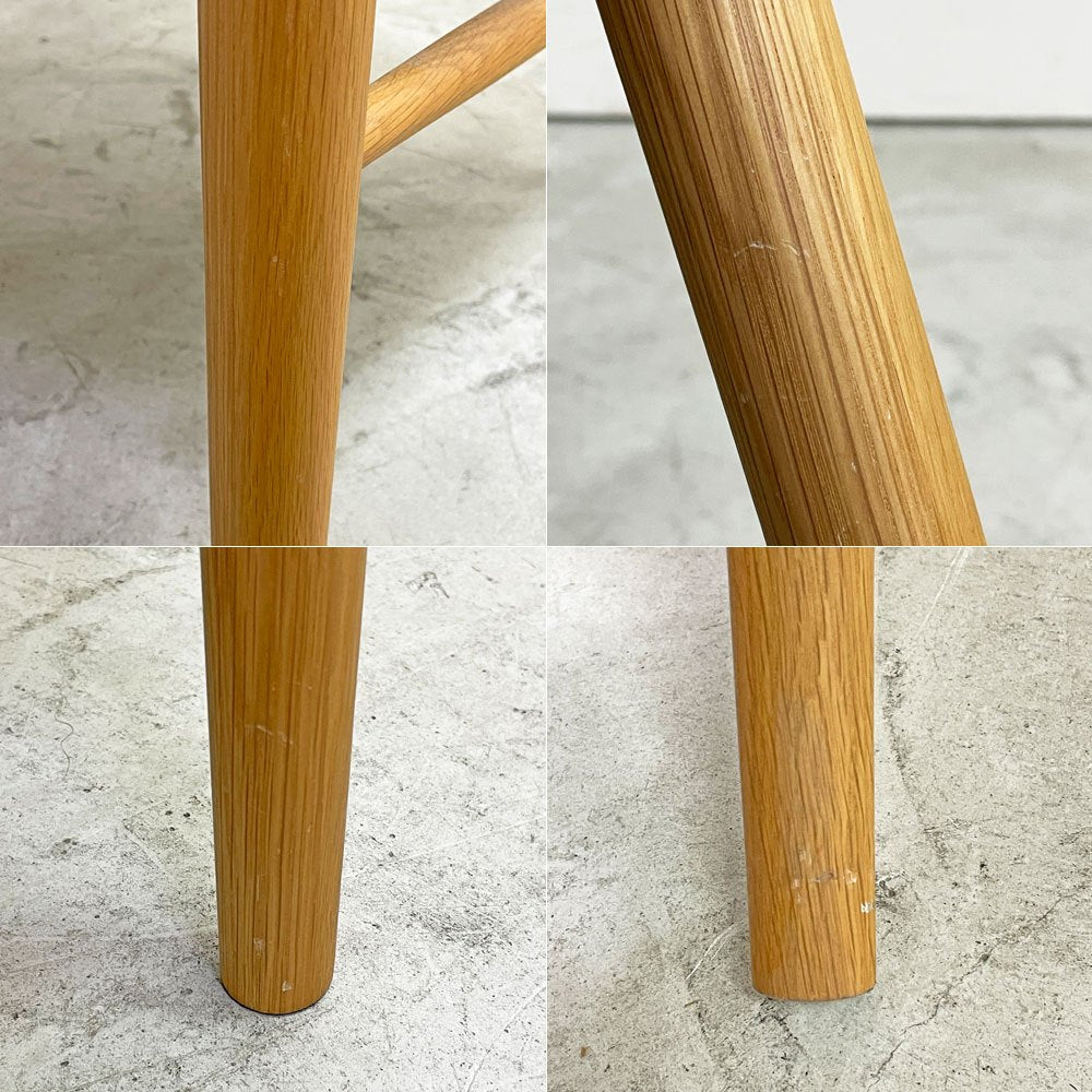 無印良品 MUJI 木製 リビングダイニング チェア 布座 オーク材プライウッド シンプルナチュラル C ●