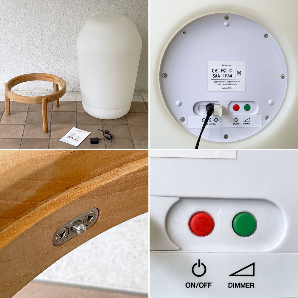 デドン DEDON ルーン LOON フロアランプ FLOOR LAMP L 充電式LED仕様 取説付 ガーデンファニチャー ドイツ 参考価格19万円 ◇