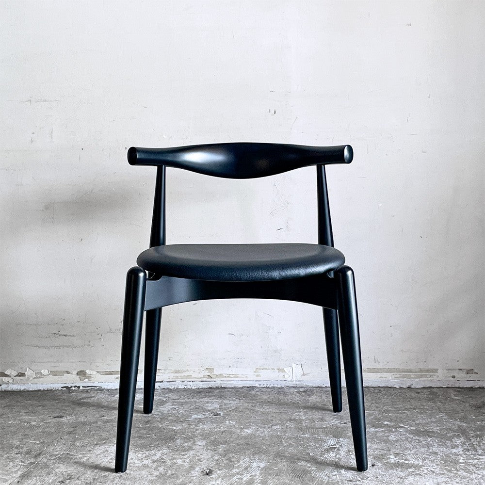 カールハンセン＆サン Carl Hansen & Son CH20 エルボーチェア オールブラック ハーフアーム ビーチ材 レザー ハンス・J・ウェグナー 北欧 ■