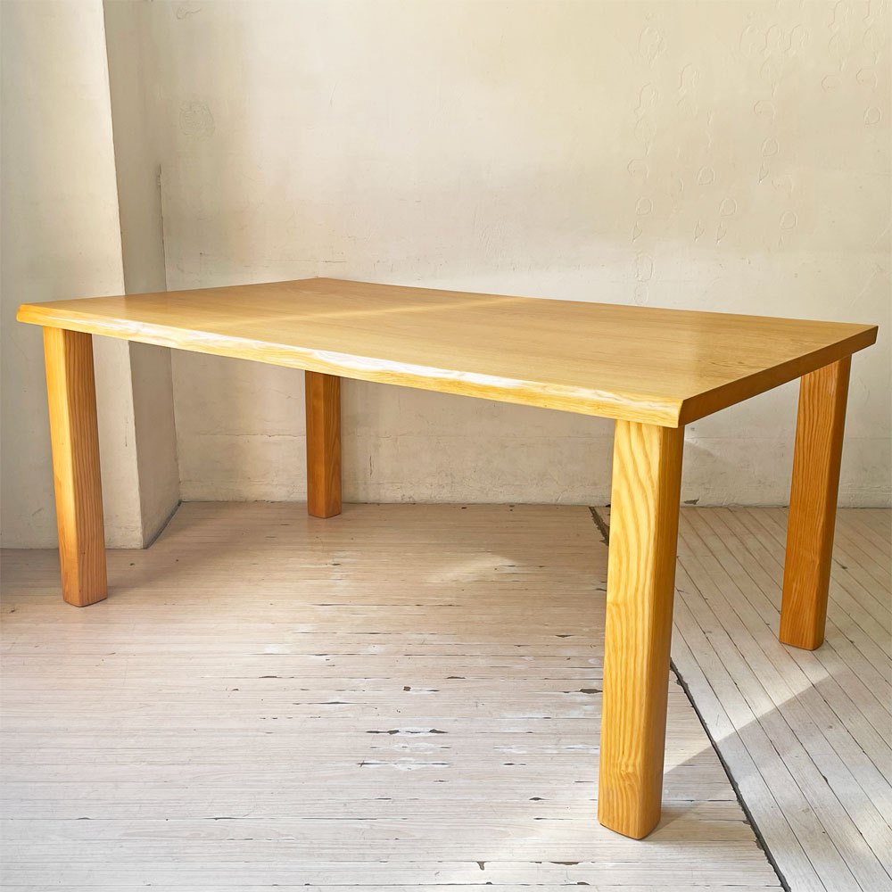 家具蔵 KAGURA ヴィンテージシリーズ VINTAGE ダイニングテーブル タモ無垢材 耳付き W150cm クラフト家具 国産家具 ナチュラル ★