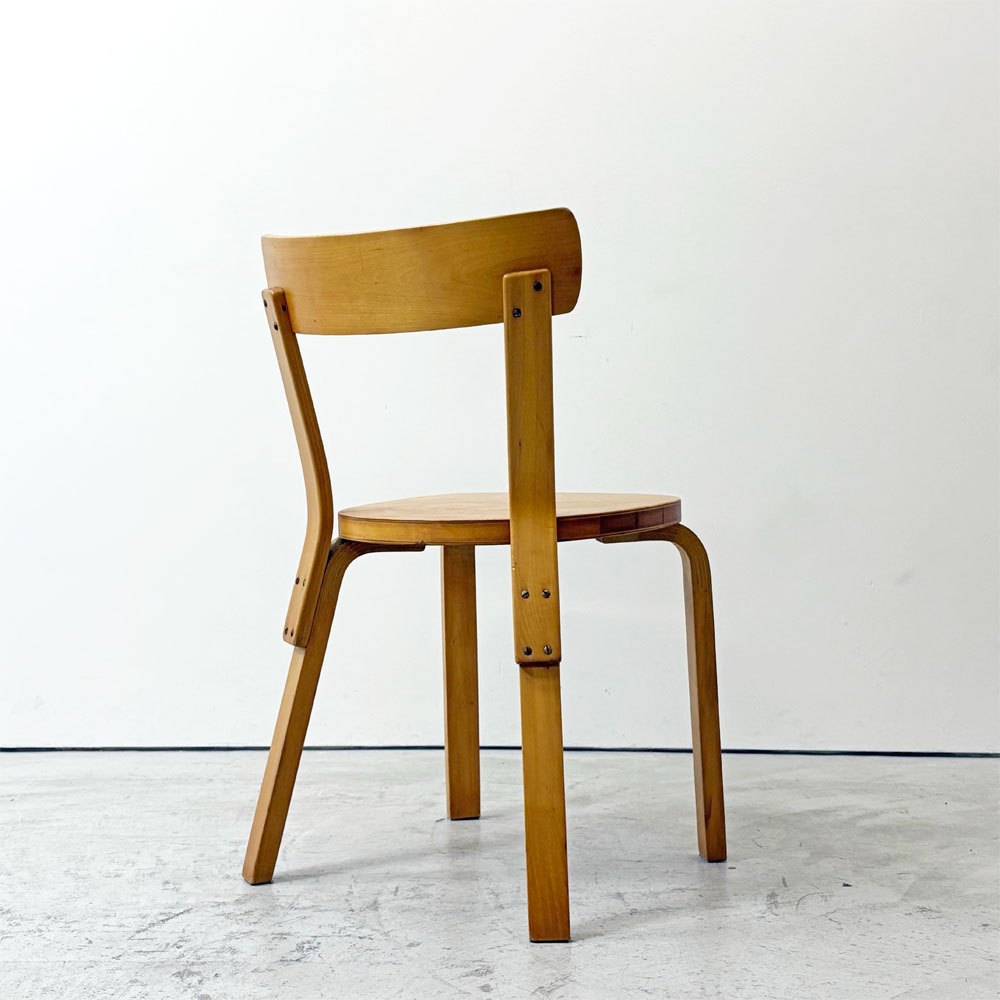 アルテック artek チェア69 ダイニングチェア カーリーバーチ材 スウェーデン製 40年代 ビンテージ 希少 アルヴァ・アアルト ●