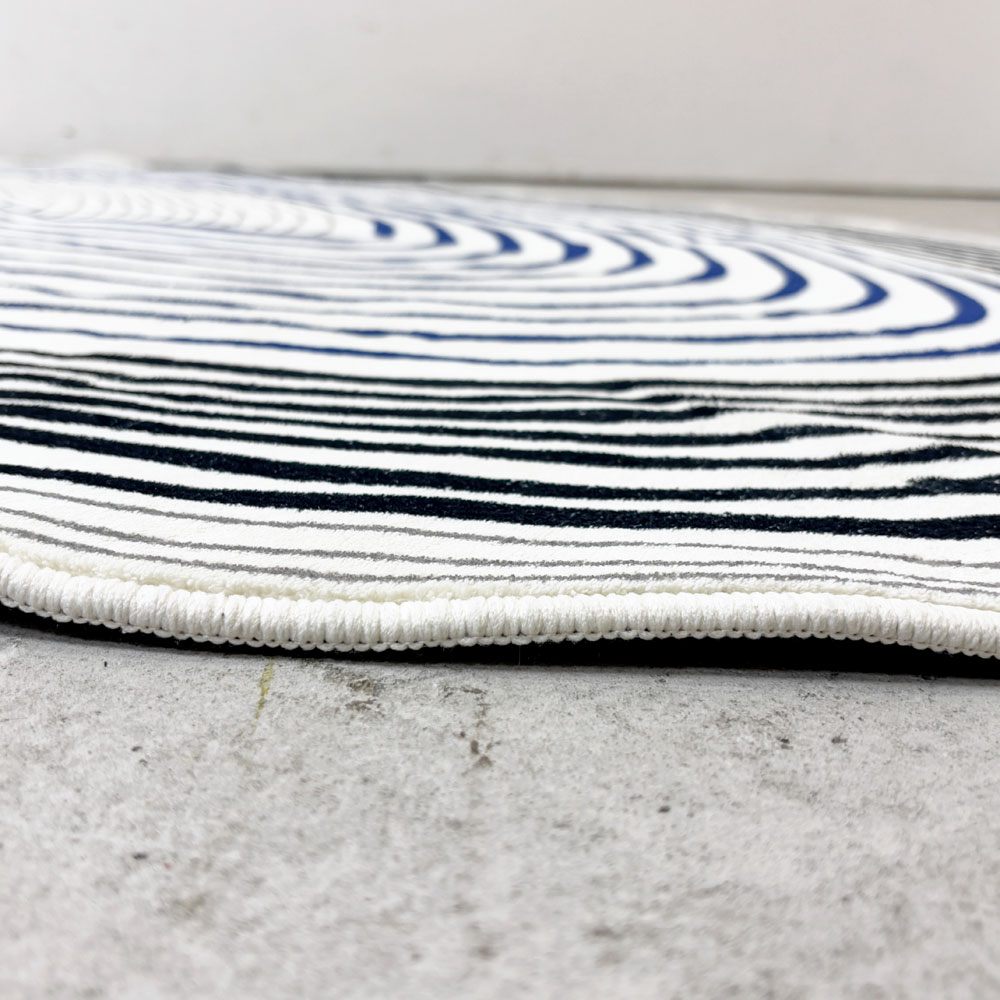 アートラグ Art Rug ラグマット カーペット モノクローム 変形デザイン アシメトリー モダンデザイン W200cm ●