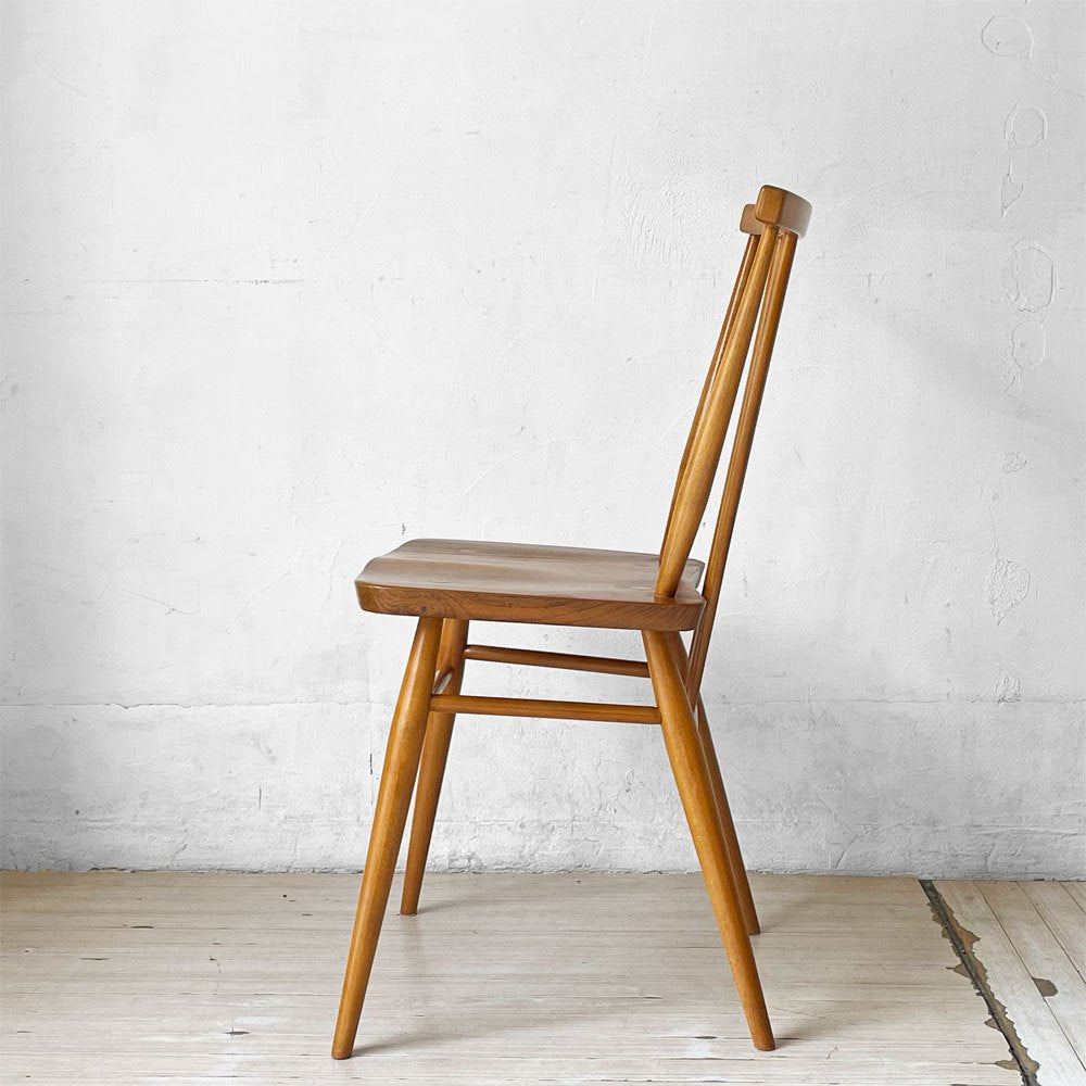 アーコール Ercol スティックバックチェア スピンドルチェア エルム材 UKビンテージ Vintage 英国家具 ★