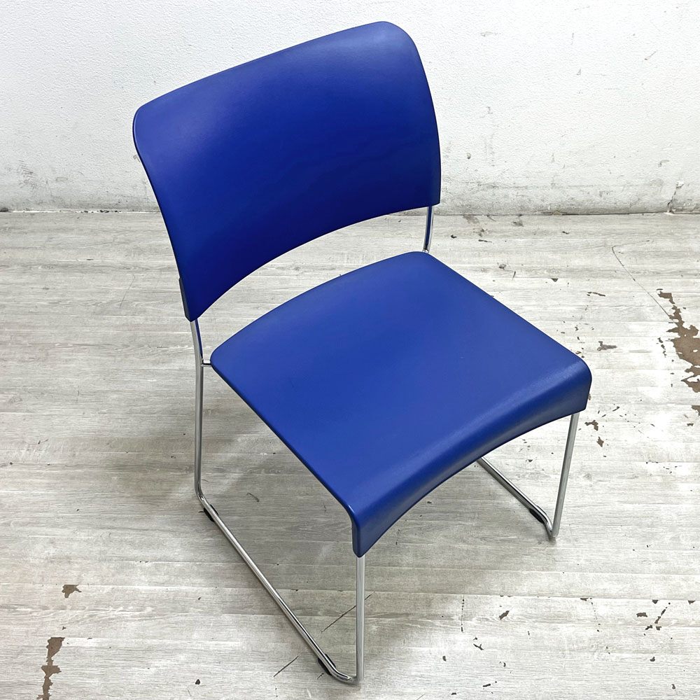 ヴィトラ Vitra シムチェア Sim chair スタッキングチェア ジャスパーモリソン ブルー 参考定価￥50,600 B ●