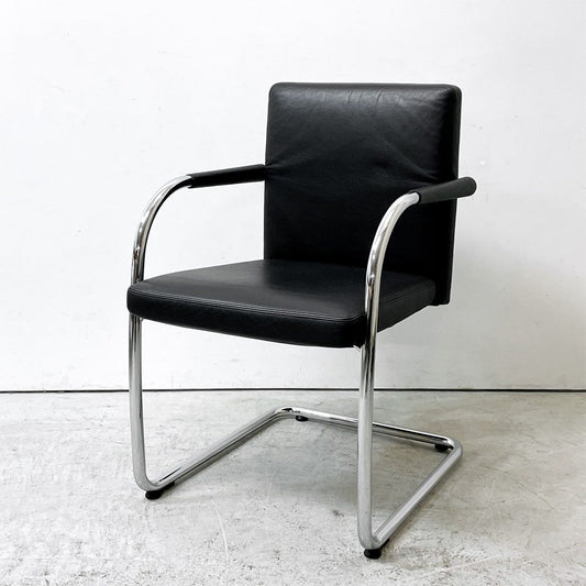 ヴィトラ vitra ビザソフト Visasoft アームチェア ミーティングチェア カンティレバー 本革 アントニオ・チッテリオ モダンデザイン A ●