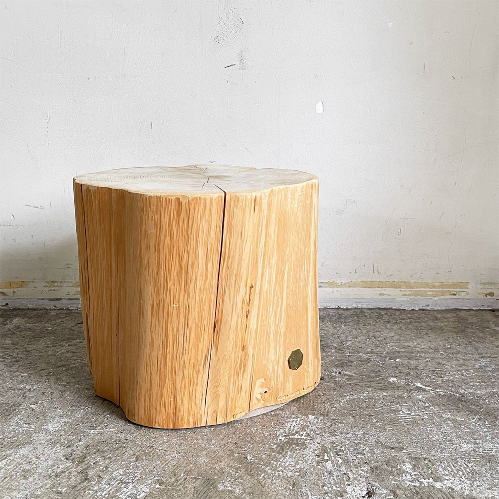 カルデサック Cul de Sac-JAPON 青森ヒバ WOOD SIDE TABLE サイドテーブル short 小丸太 ■