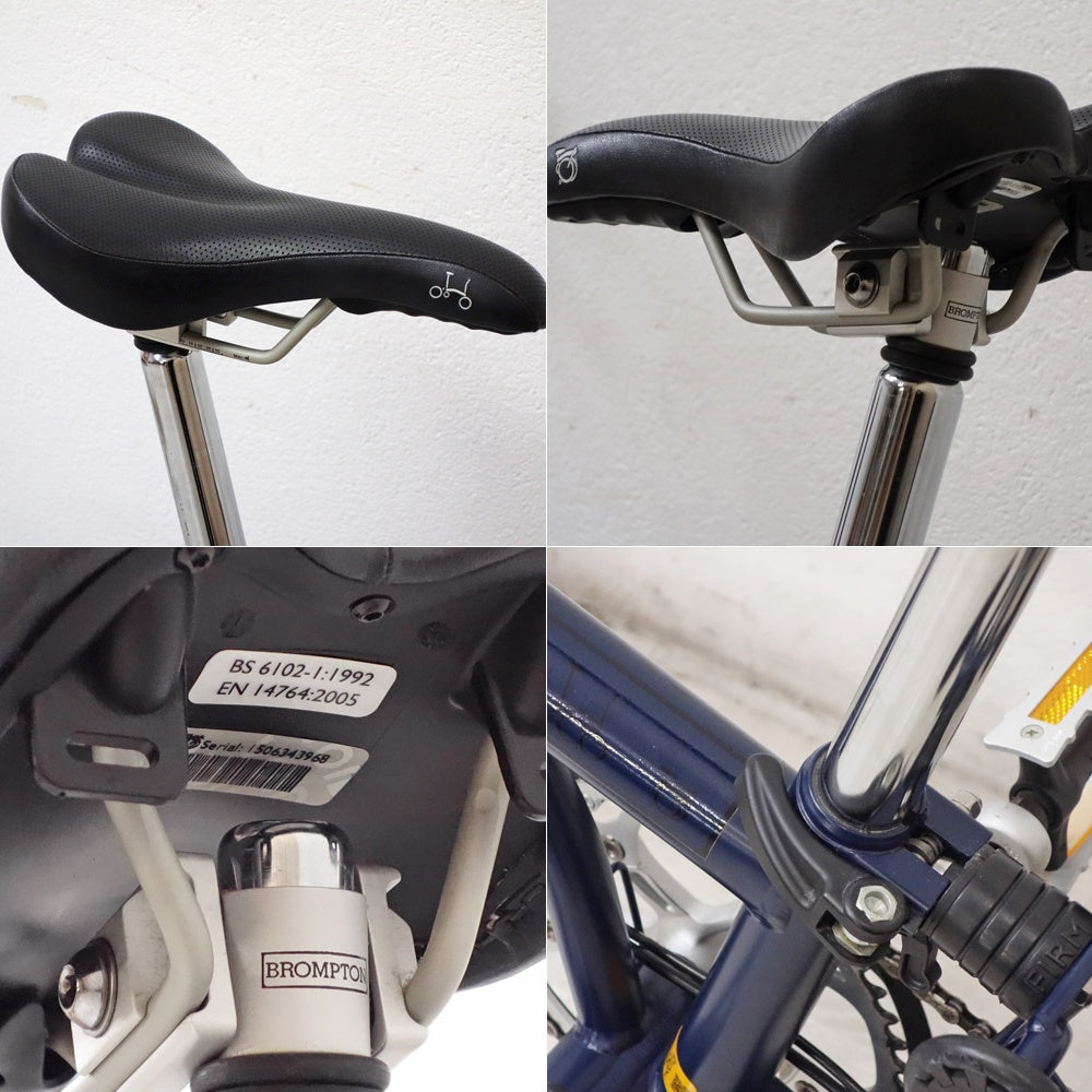 ブロンプトン BROMPTON 折りたたみ自転車 3段変速 ネイビー英国製 ●