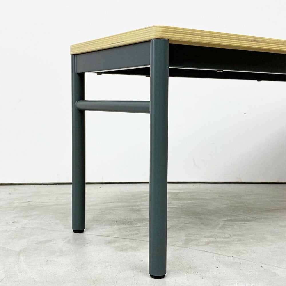 マスターウォール MASTERWAL レ・フォルメ Les Formes ブルエ BLEUET ベンチ ウッドトップ スチールレッグ W110cm 佐々木 章行 廃番 外箱付き 未使用保管品 ◎