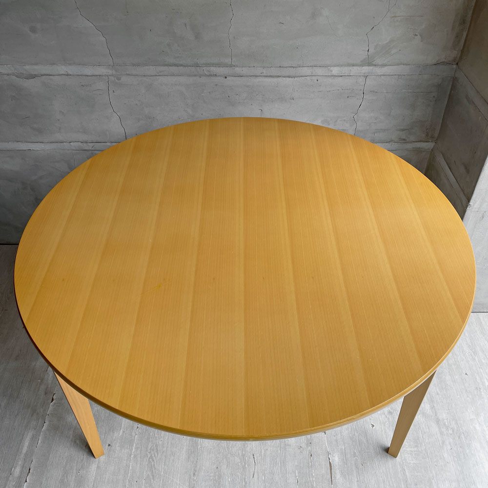 イデー IDEE ダイニングテーブル DC ナチュラル DINING TABLE DC Natural ラウンド ブナ材 天板 3本脚 長大作 ♪