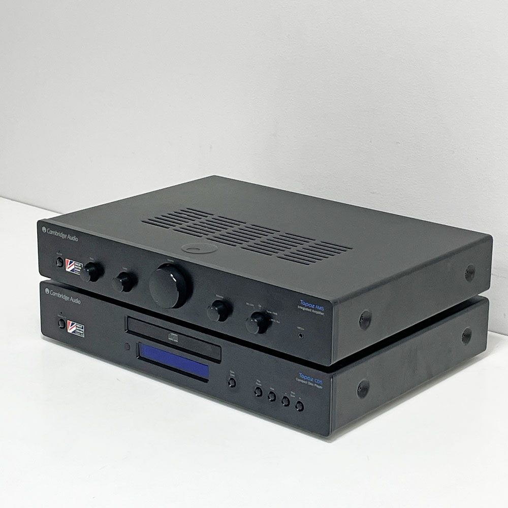 ケンブリッジオーディオ Cambridge Audio プリメインアンプ TOPAZ AM5 + CDプレーヤー TOPAZ CD5 イギリス製 電源コード欠品 現状品 ●