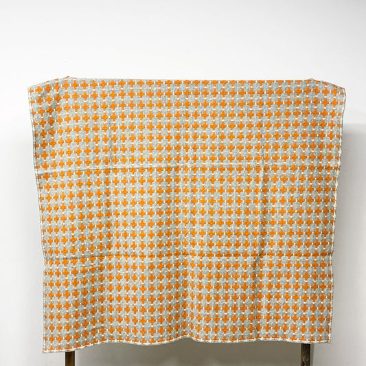エレノア・プリチャード Eleanor Pritchard 625 Line グレー × オレンジ ブランケット 150×190cm イギリス 展示品 ◎