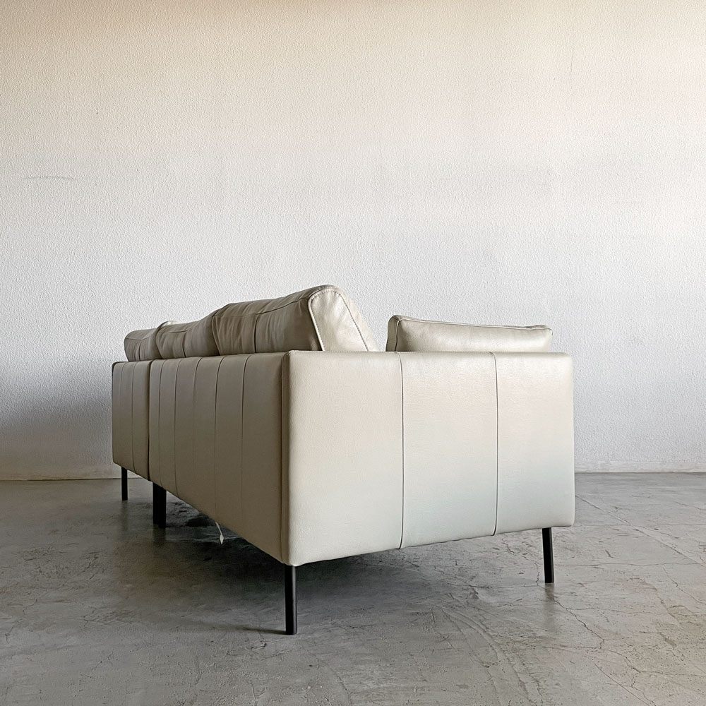 アクタス ACTUS ファイブバイファイブ five by five トランス TRANS システムソファ カウチソファ セパレートタイプ 3点セット W208cm 本革 オフホワイト系 参考価格￥316,800- 廃番 〓