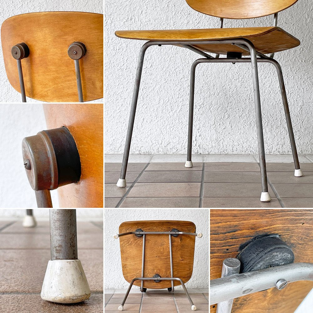 ギスペン Gispen model116 チェア ビンテージ プライウッドｘスチール ヴィム・リートフェルト Wim Rietveld オランダ ◇