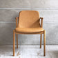 シキファニチア SIKI FURNITURE ラクS RAKU S セミアームチェア ダイニングチェア レッドオーク無垢材 バロンBA-01 合成皮革 ♪
