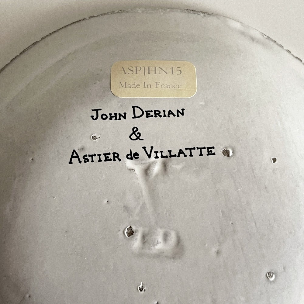 アスティエ・ド・ヴィラット ASTIER de VILLATTE ジョンデリアン JOHN DERIAN ハッピー Happy スモールプレート W14cm 陶器 フランス ■