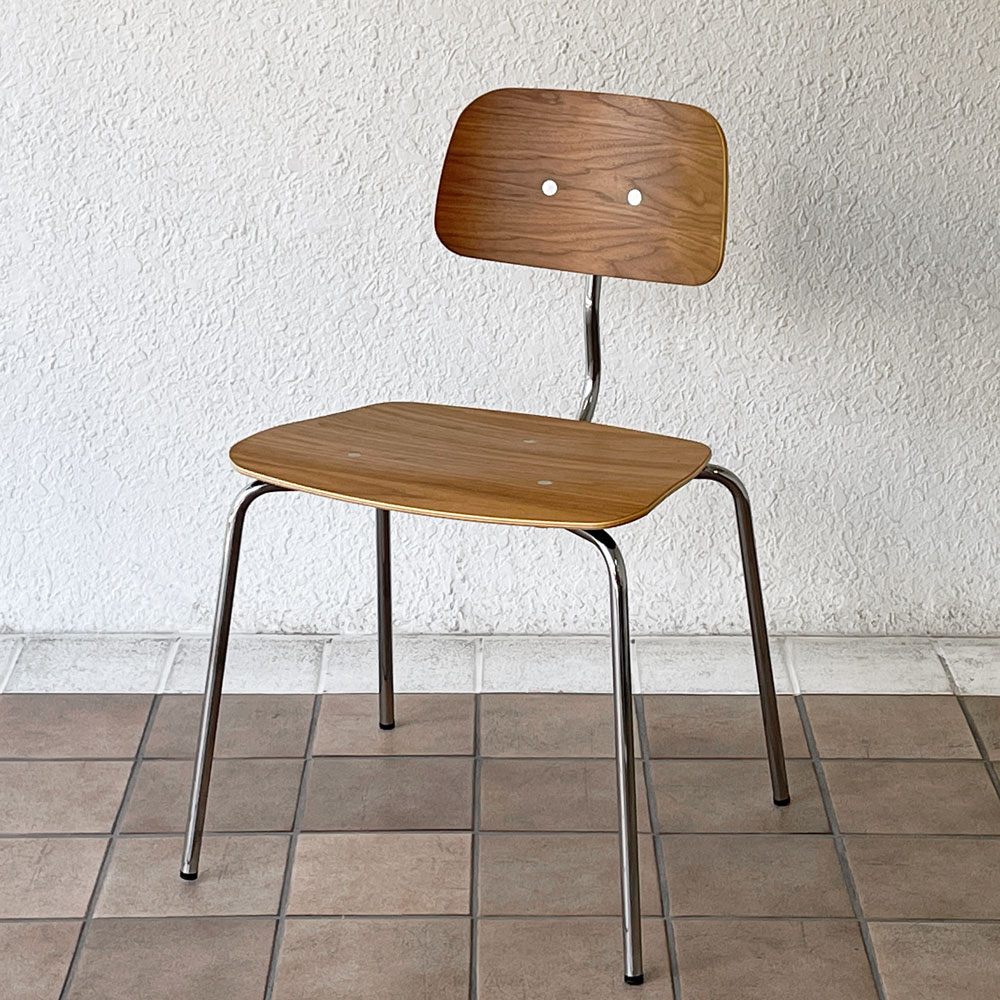 エンゲルブレヒト Engelbrechts ケヴィ KEVI 2060 メタルフレーム プライウッド スタッキングチェア ウォールナット ヨルゲン・ラスムッセン デンマーク 未使用品 A ◇