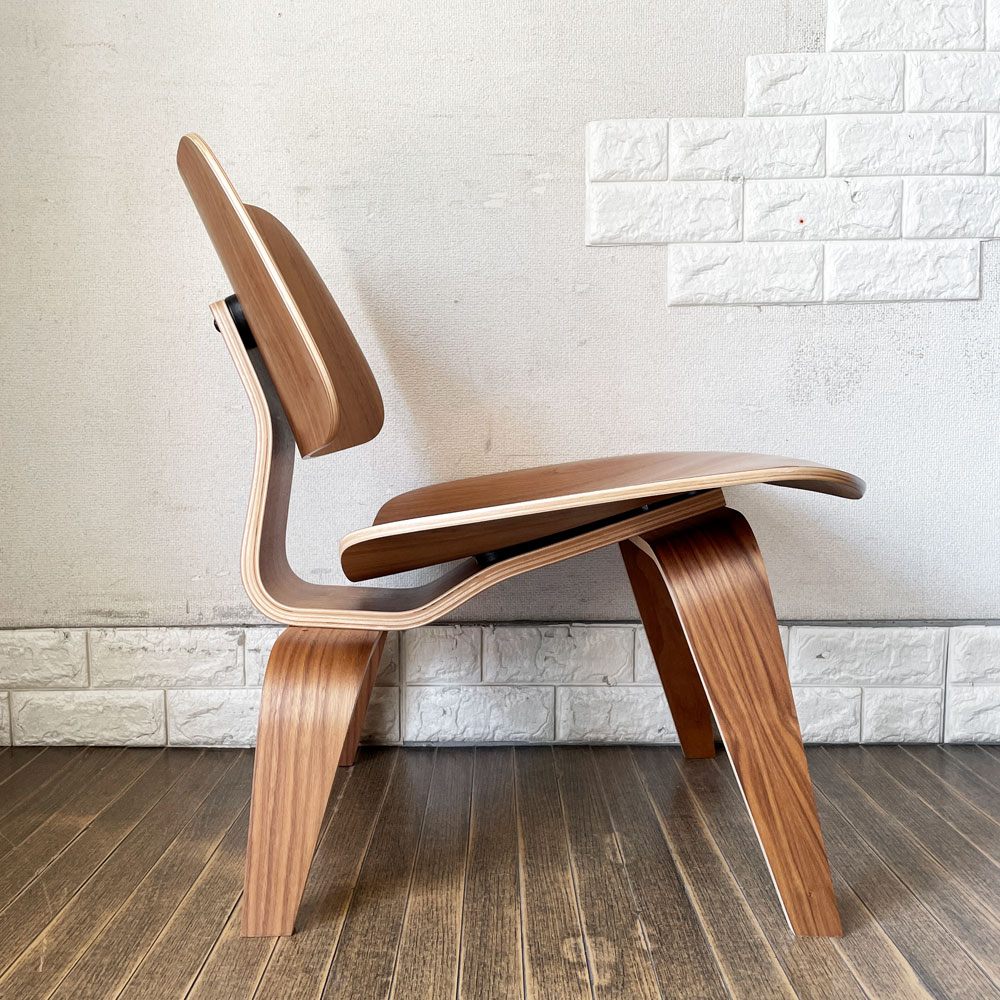 ハーマンミラー Herman Miller プライウッドラウンジチェア LCW ウッドレッグ ウォールナット C&R イームズ ミッドセンチュリー 定価￥218,900- ◎