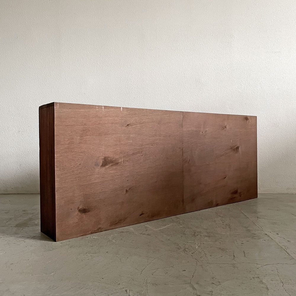 ジャパンビンテージ Japan Vintage 古い木味の本棚 ブックケース シェルフ 2列2段 W203cm 古家具 〓