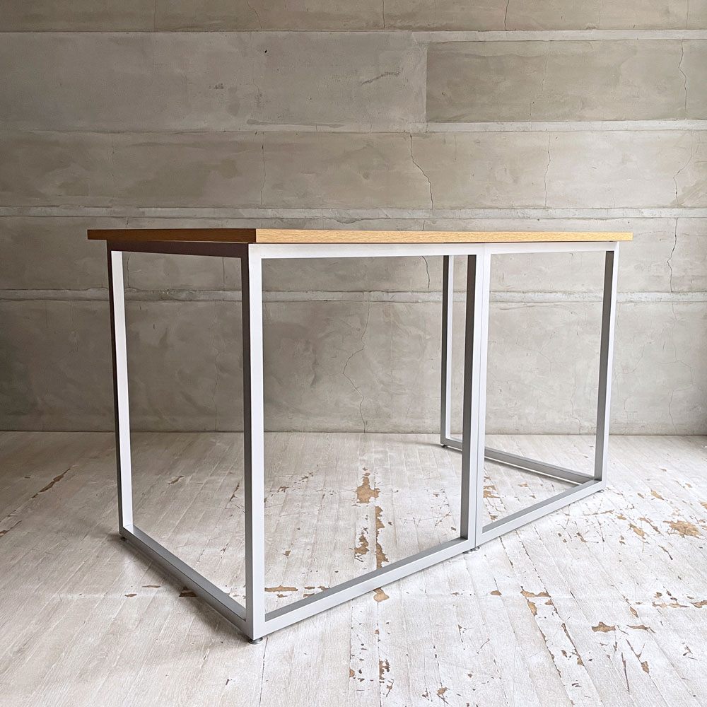 ビスレー BISLEY デスクプラン DESK PLAN Lフット ワーキングテーブル デスク オーク木目調 メラミン天板 スチール脚 W120cm イギリス ♪