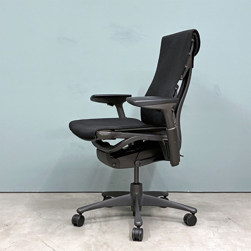 ハーマンミラー Herman Miller エンボディチェア デスクチェア オフィスチェア ジェフ・ウェバー ビル・スタンフ シンク ファブリック ブラック 2013年製 ◎