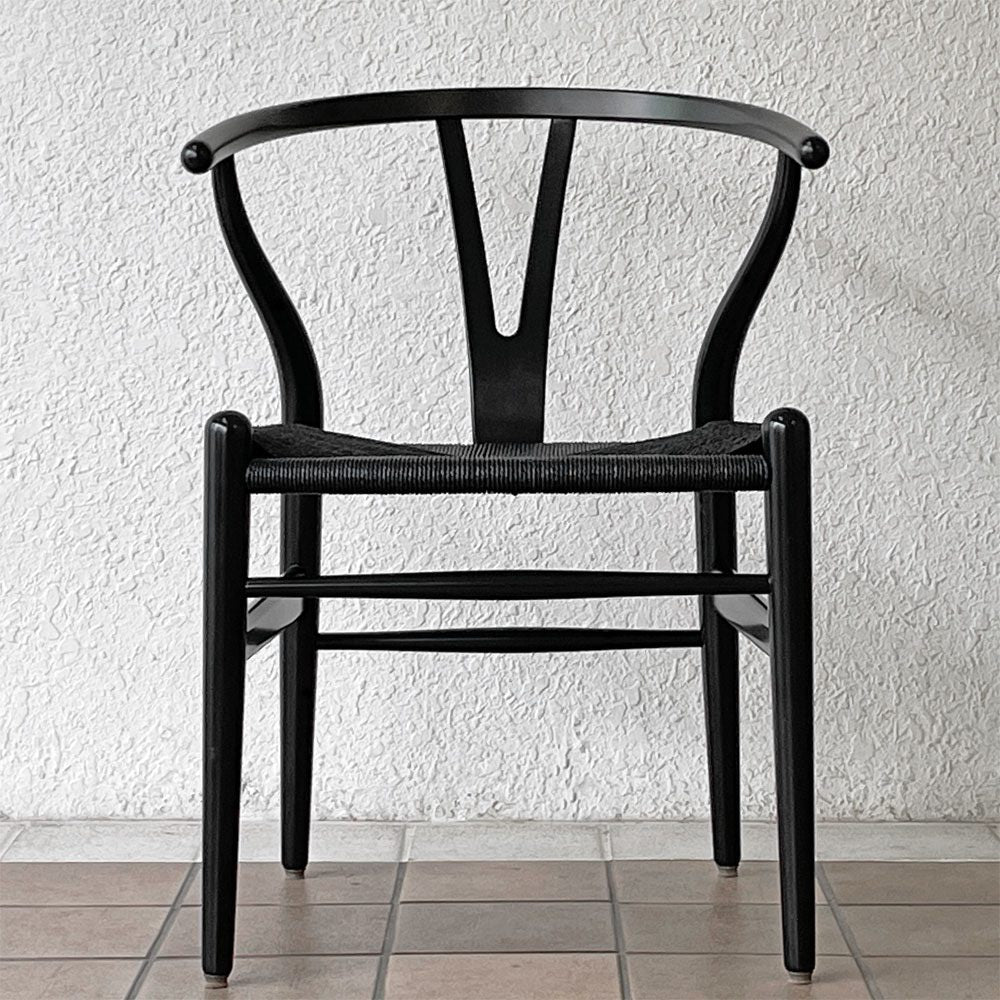 カールハンセン＆サン Carl Hansen & Son CH24 Yチェア ブラックラッカー×ブラックペーパーコード ビーチ材 ハンス・J・ウェグナー デンマーク 北欧家具 ◇