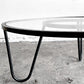 アトリエマテゴ Atelier Mategot ベルビュー コーヒーテーブル Bellevue coffee table ローテーブル ガラス天板 Φ70.5cm マシュー・マテゴ フランスビンテージ ミッドセンチュリー ■