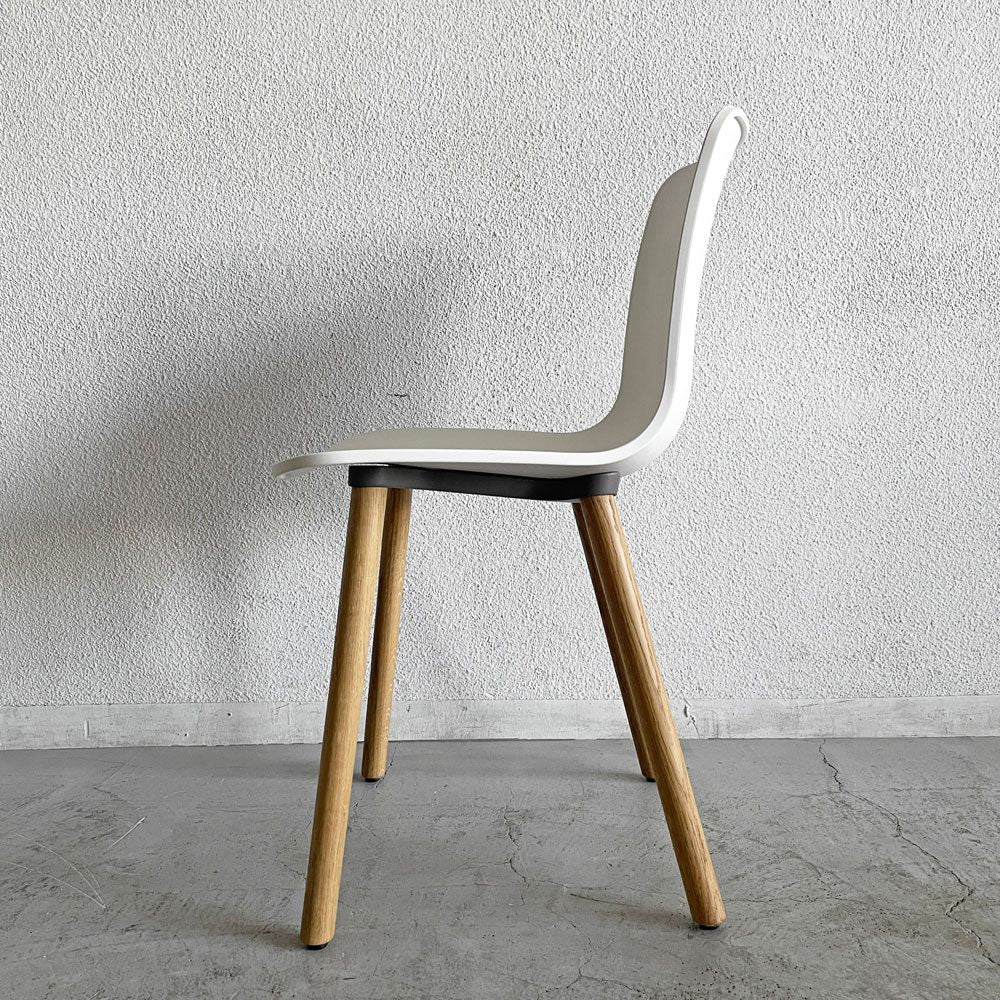 ヴィトラ vitra ハルウッド HAL WOOD サイドチェア ダイニングチェア ホワイト ナチュラルオーク ジャスパー・モリソン 現行定価￥78,100- A 〓