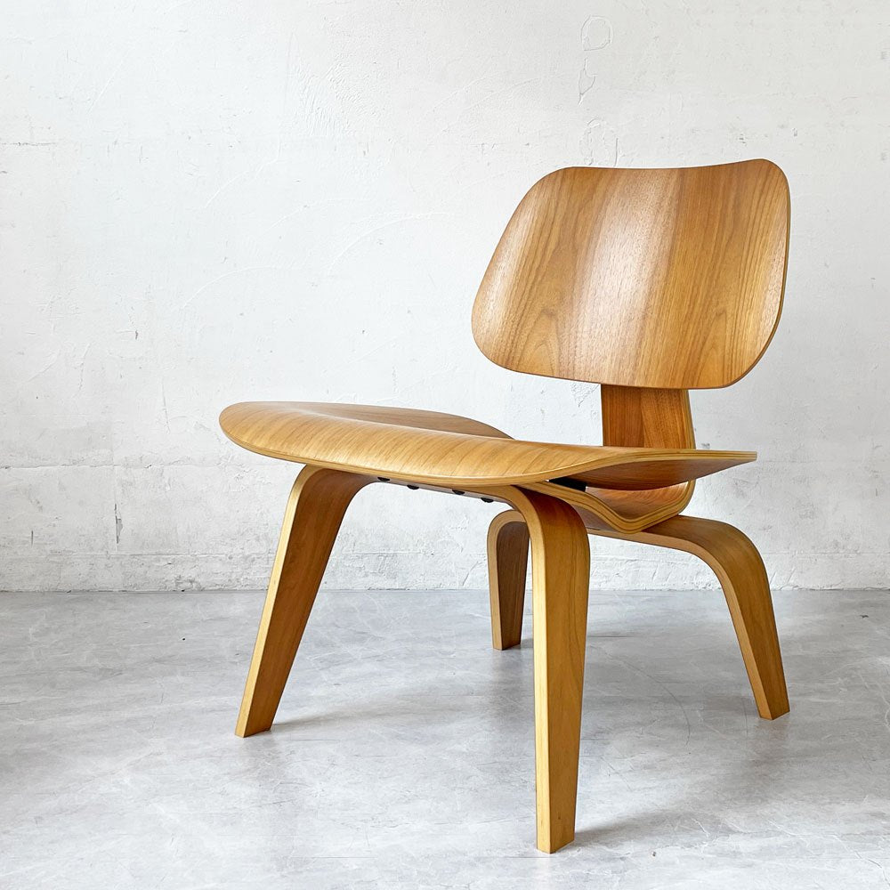 ハーマンミラー Herman Miller プライウッドラウンジチェア LCW ウッドレッグ ウォールナット C&R イームズ ミッドセンチュリー モダン 美品 ★