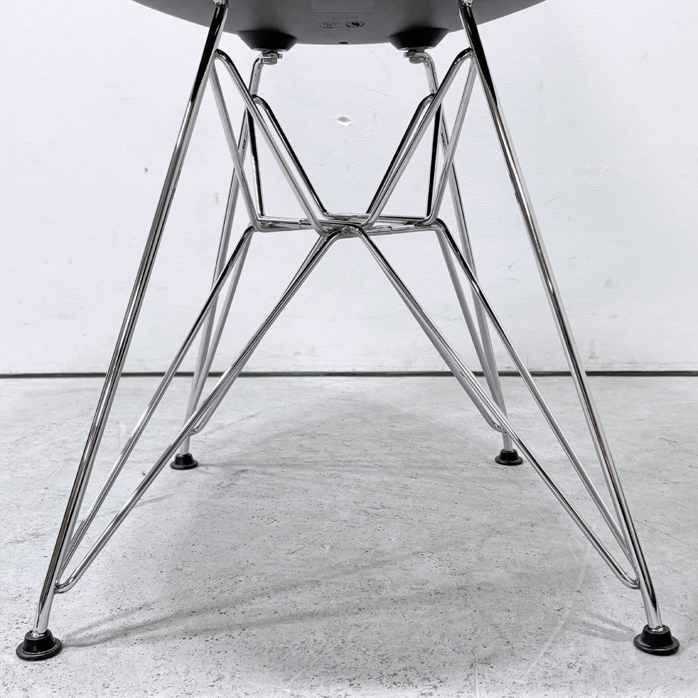 ヴィトラ vitra×ハーマンミラー HermanMiller Wネーム サイドシェルチェア ポリプロピレン ブラックカラー エッフェルベース C&Rイームズ ●