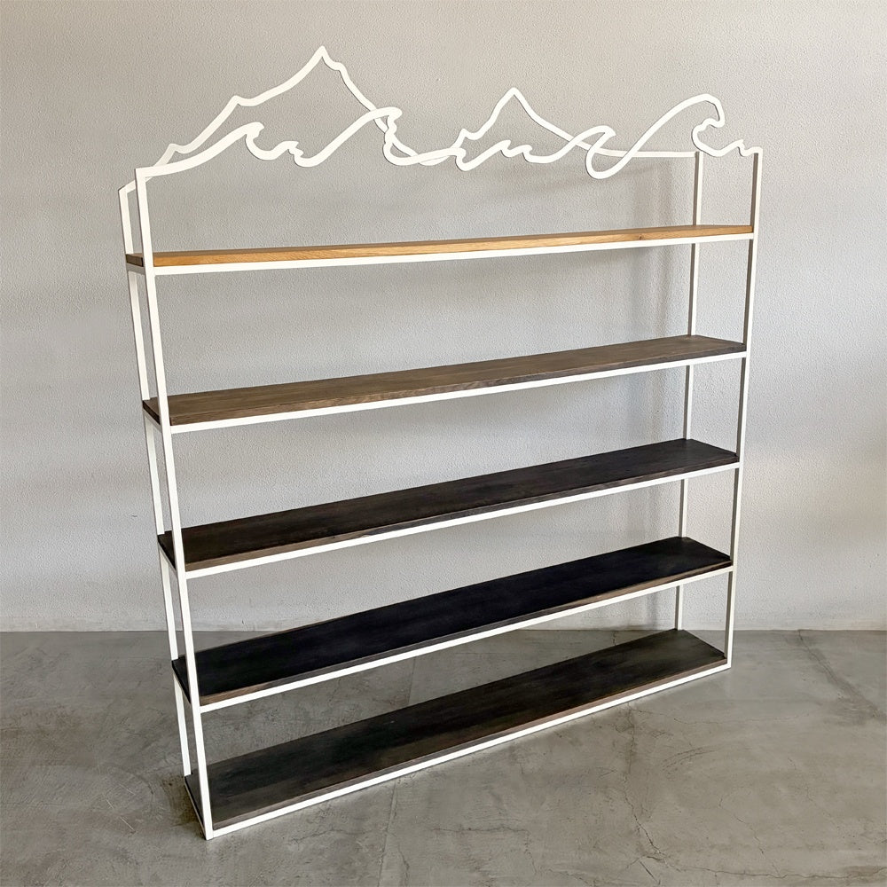 スタジオ・アペイロン STUDIO APEIRON リブレリア モンターニャ Libreria Montagna 江の島 ブックケース ENOSHIMA BOOKCASE イタリア ナチュラルモダン 飾り棚 オープンシェルフ オーク無垢材 5段 本棚 ディスプレイラック 定価約83万円 〓