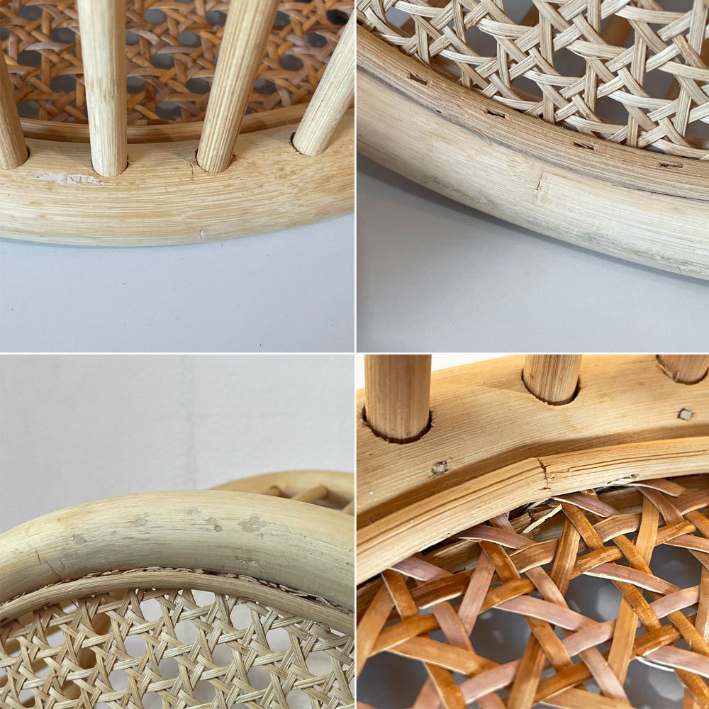 ツルヤ商店 籐バスケット(S) 籐かご ランドリーバスケット Φ38cm 籐源郷 山形工芸品  定価￥16500- ◎