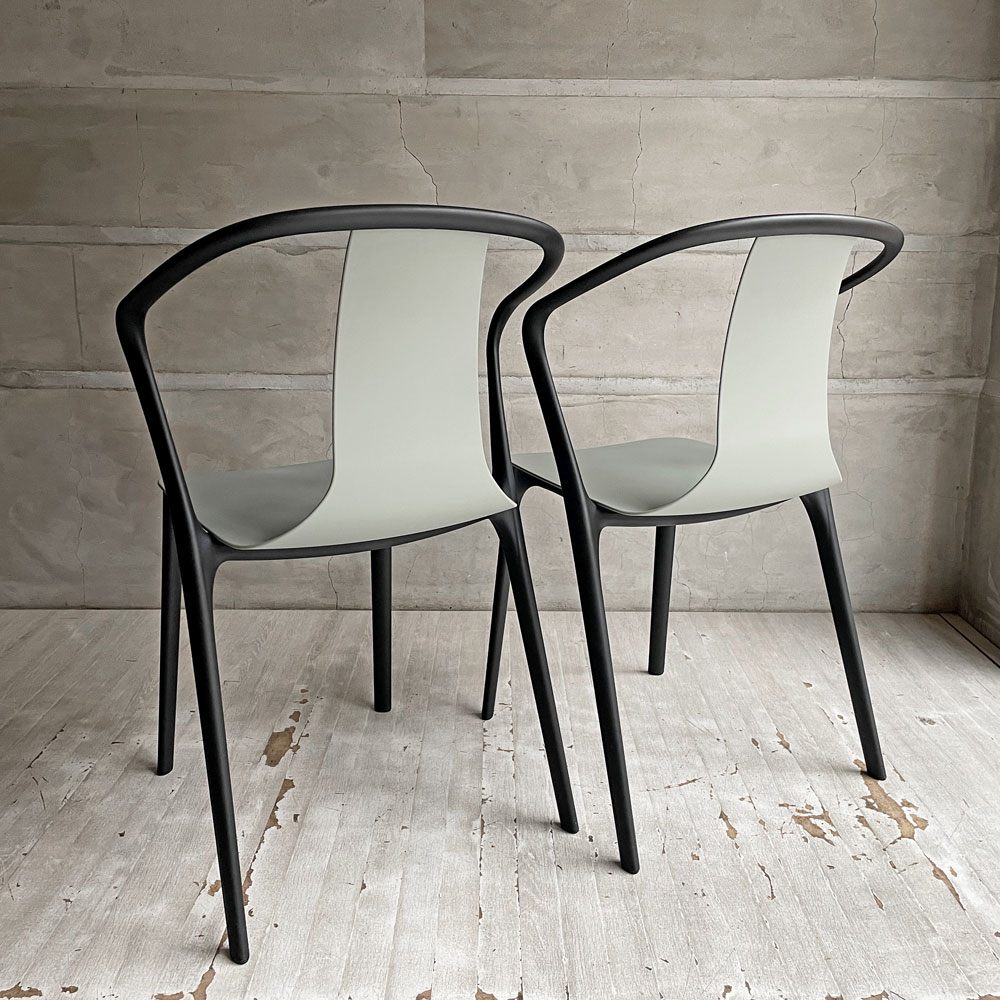 ヴィトラ Vitra Belleville Chair ベルヴィル アームチェア スタッキング ロナン & エルワン・ブルレック ポリアミド モスグレー 2脚セット ♪