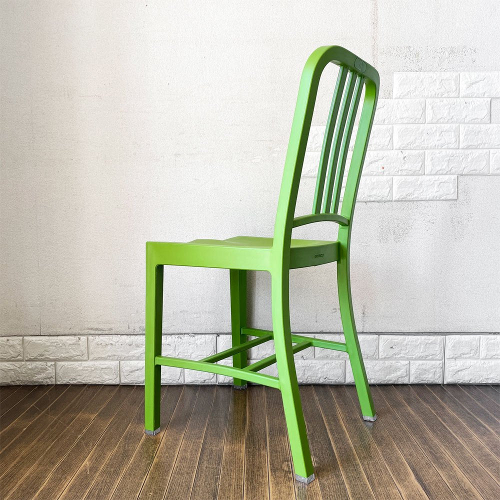 エメコ emeco × コカ・コーラ Coca-Cola ネイビーチェア 111 Navy Chair ダイニングチェア グリーン 再生ペットボトル アメリカ 定価￥137,500- ◎