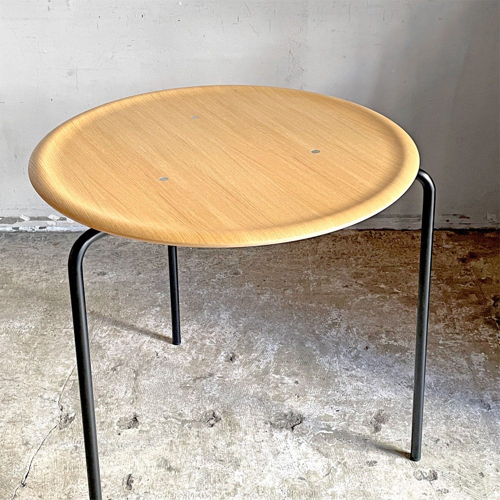 エンゲルブレヒト Engelbrechts ケヴィ KEVI 2010 ダイニングテーブル オーク材 プライウッド カフェテーブル 70cm 3本脚 ヨルゲン・ラスムッセン デンマーク 未使用品 ■