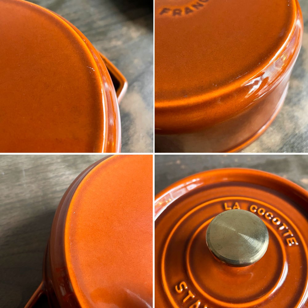 ストウブ STAUB ピコ ココット ラウンド 両手鍋 シナモン 18cm 鋳物 キャセロール ガス オーブン IH対応 フランス ♪