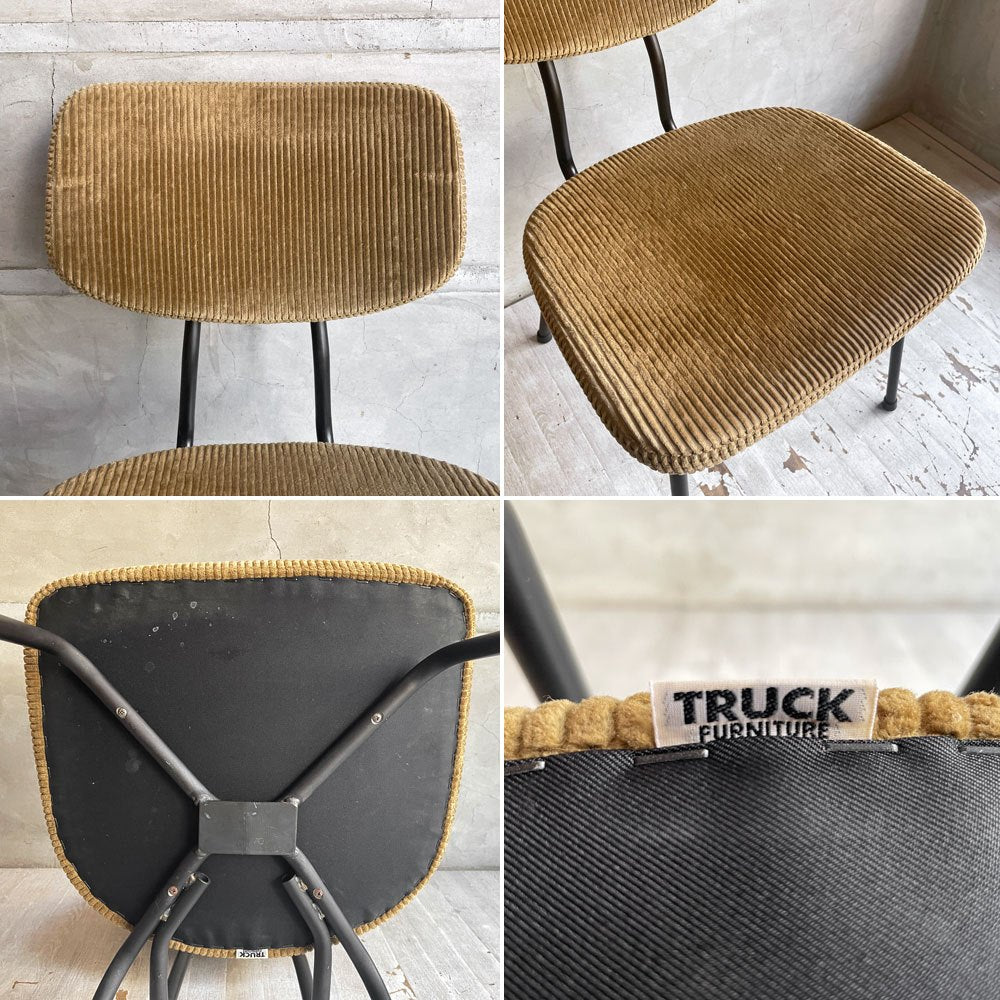 トラックファニチャー TRUCK FURNITURE スット ダイニングチェア SUTTO DINING CHAIR コーデュロイ×スチールフレーム インダストリアル B ♪