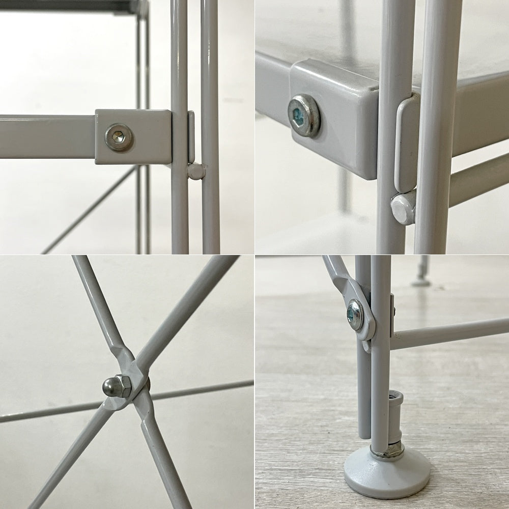 無印良品 MUJI スチールユニットシェルフ オープンシェルフ スチール棚 5段 W58 H175cm ●