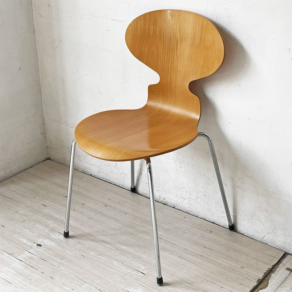 フリッツハンセン Fritz Hansen 3101 アリンコチェア アントチェア 4本脚 ナチュラルビーチ ラッカー仕上げ フェルトグライズ アルネ・ヤコブセン C ★