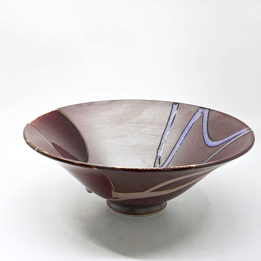 Orcas Island Pottery デコレーションボウル 陶器 アート Φ24.5cm Matthew Patton アメリカ ●