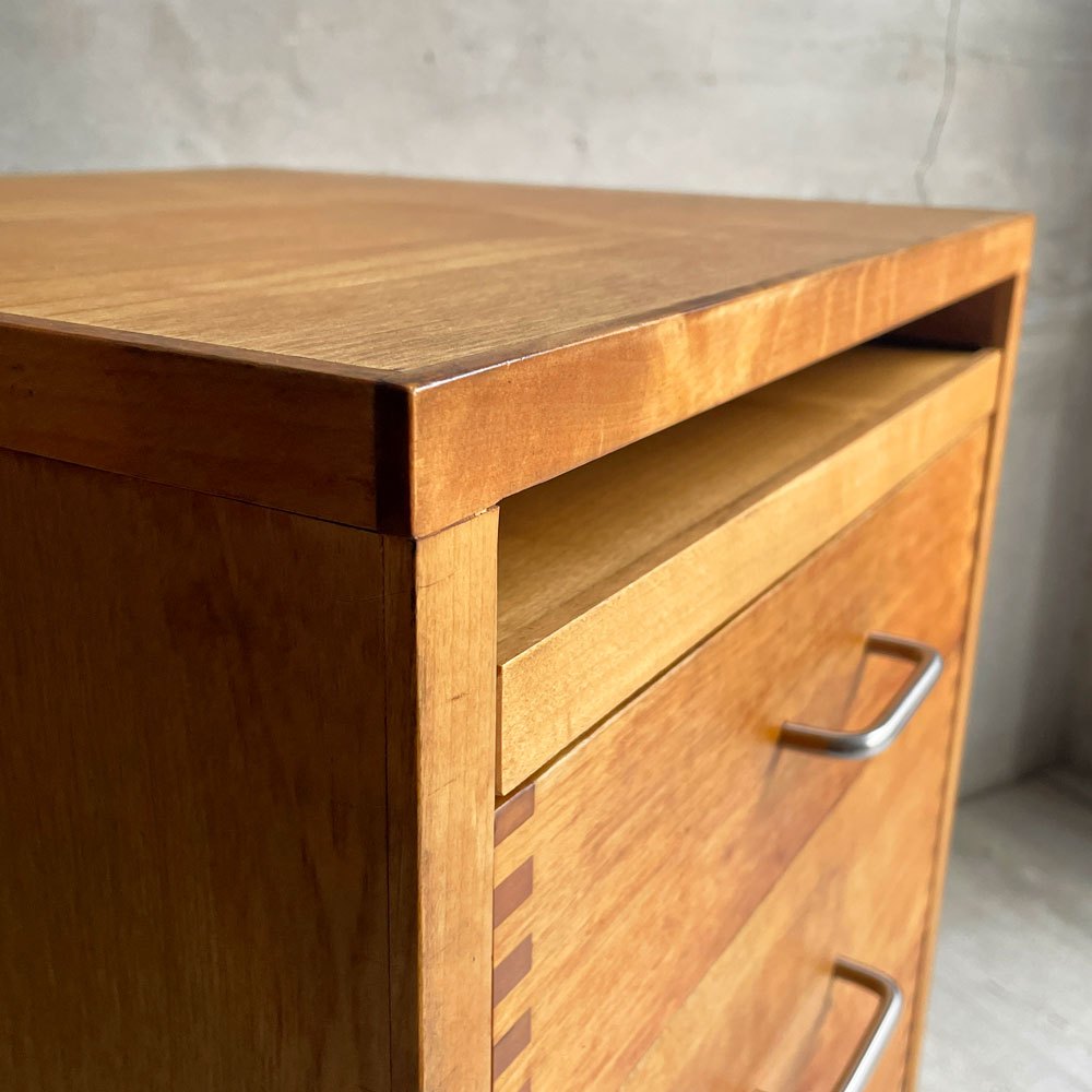 イクスス ikususu FURNITURE デスクワゴン IXDRW-03 アルダー材 オイルフィニッシュ キャスター付き 抽斗3杯  定価￥84,700- ♪