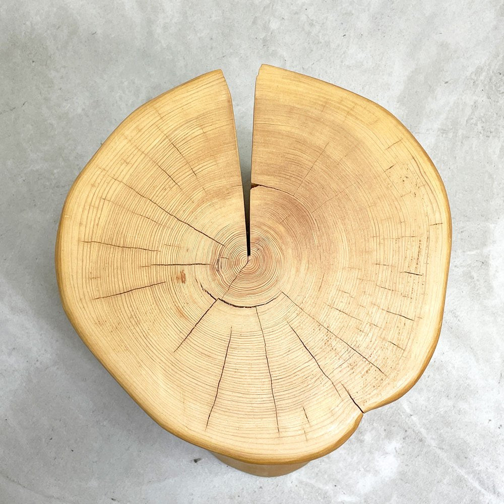ティンバークルー TIMBER CREW 切り株 スツール クラフト家具 花台 ナチュラル ●