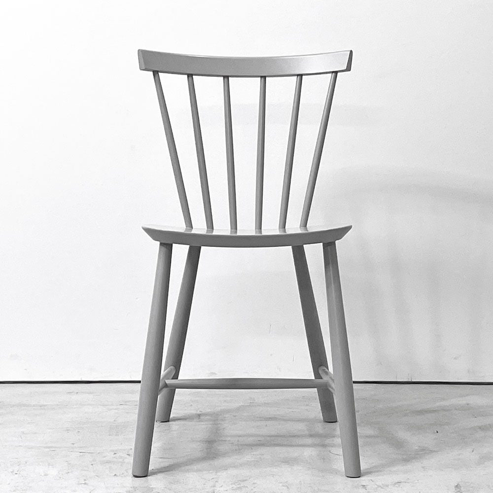 エフディービーモブラー FDB Mobler J46 ダイニングチェア スピンドルバック ウィンザーチェア ビーチ材 グレー ポール・M・ボルター Poul M. Volther 北欧 デンマーク 定価￥49,800- ●