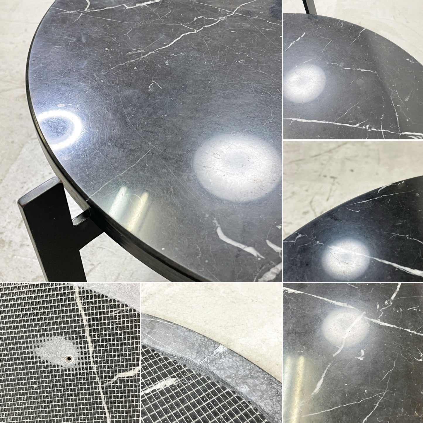 オックスデンマーク OX DENMARQ シングルデックテーブル SINGLE DECK TABLE 大理石×スチール ブラック モダンデザイン ●