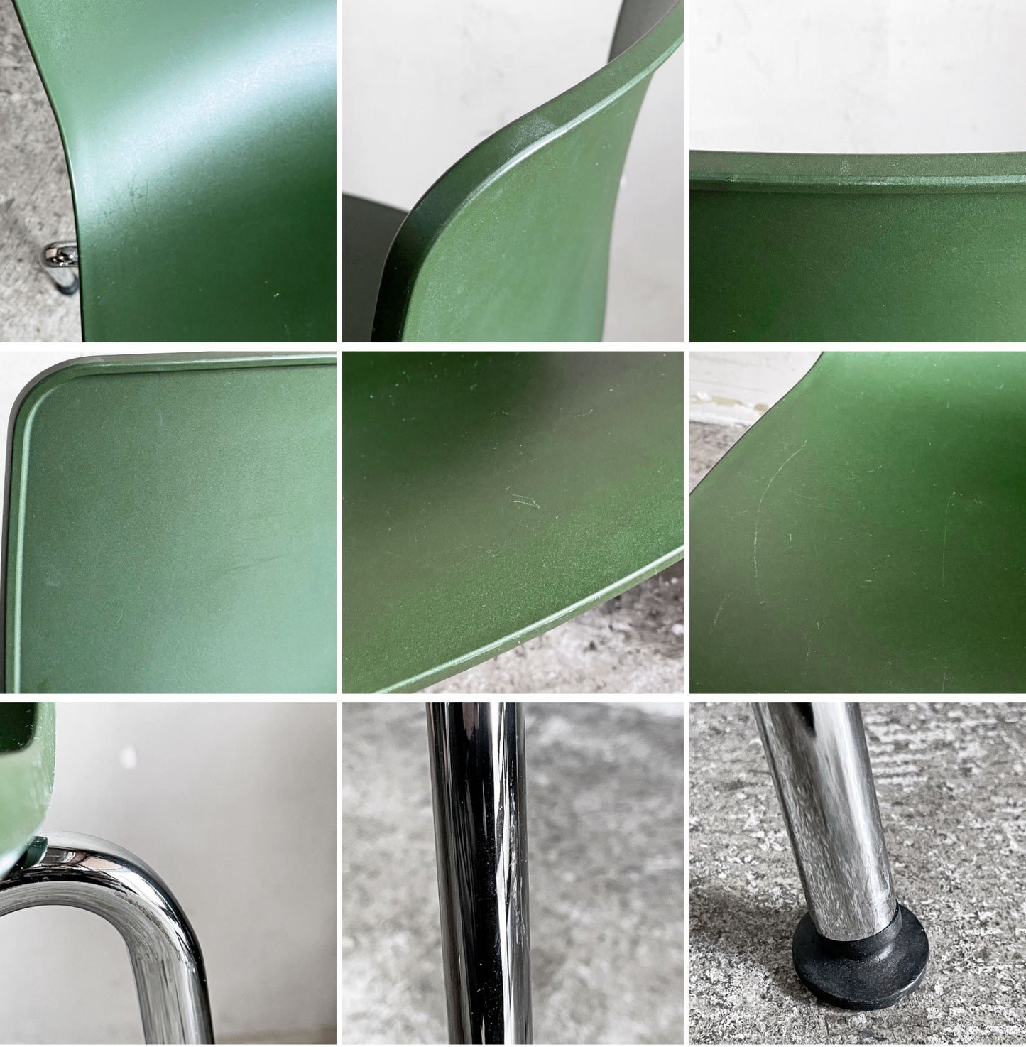 ヴィトラ vitra ハルチューブ HAL Tube サイドチェア ダイニングチェア スタッキング グリーン ジャスパー・モリソン C ■