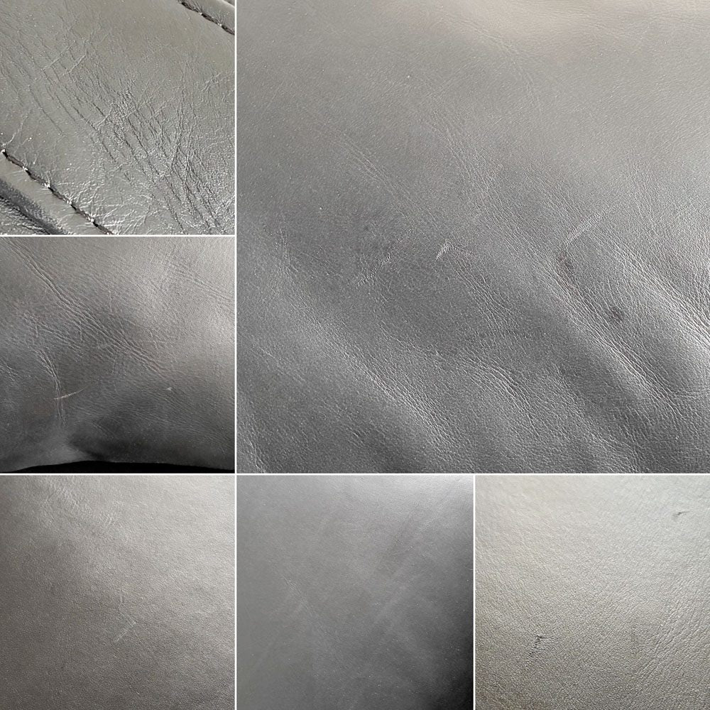 マスターウォール MASTERWAL デニッシュグランデ DANISH GRANDE SOFA コーナーソファ W93cm ウォールナット無垢材 本革 ブラックレザー 定価￥495,000- 展示品 〓