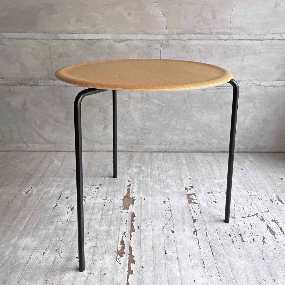 エンゲルブレヒト Engelbrechts ケヴィ KEVI 2010 ダイニングテーブル オーク材 プライウッド カフェテーブル 70cm 3本脚 ヨルゲン・ラスムッセン デンマーク 未使用品 ♪