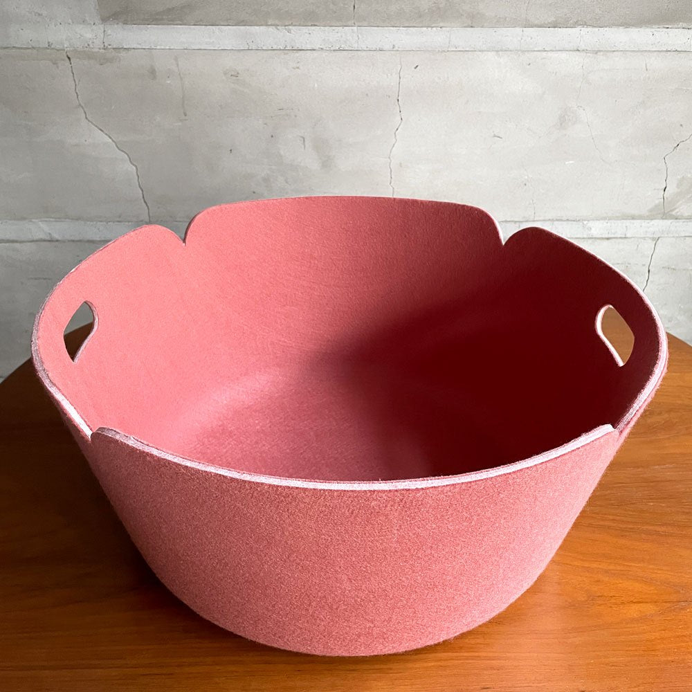 ムート MUUTO レストアバスケット RESTORE BASKET ラウンド フェルト地 ピンク ミカ トルバネン デンマーク 定価27,500円 ♪