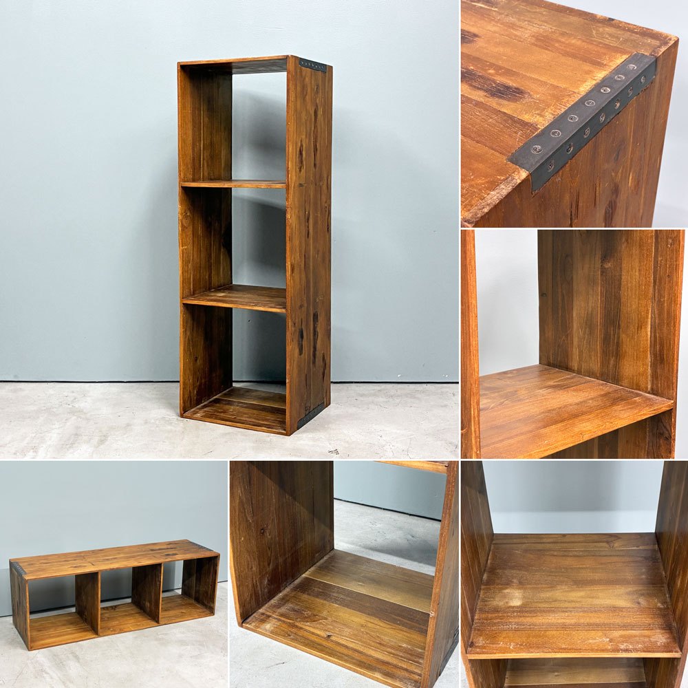 アクメファニチャー ACME Furniture トロイ TROY オープンシェルフ 3段 Lサイズ + トロイボックス TROY BOX S & L 2個セット ◎