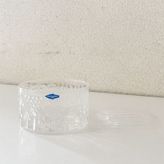 イッタラ iittala フローラ Flora ボウル クリア 10cm ヌータヤルヴィシール付 スコープ復刻品 オイバ・トイッカ フィンランド 北欧雑貨 廃番 ◎