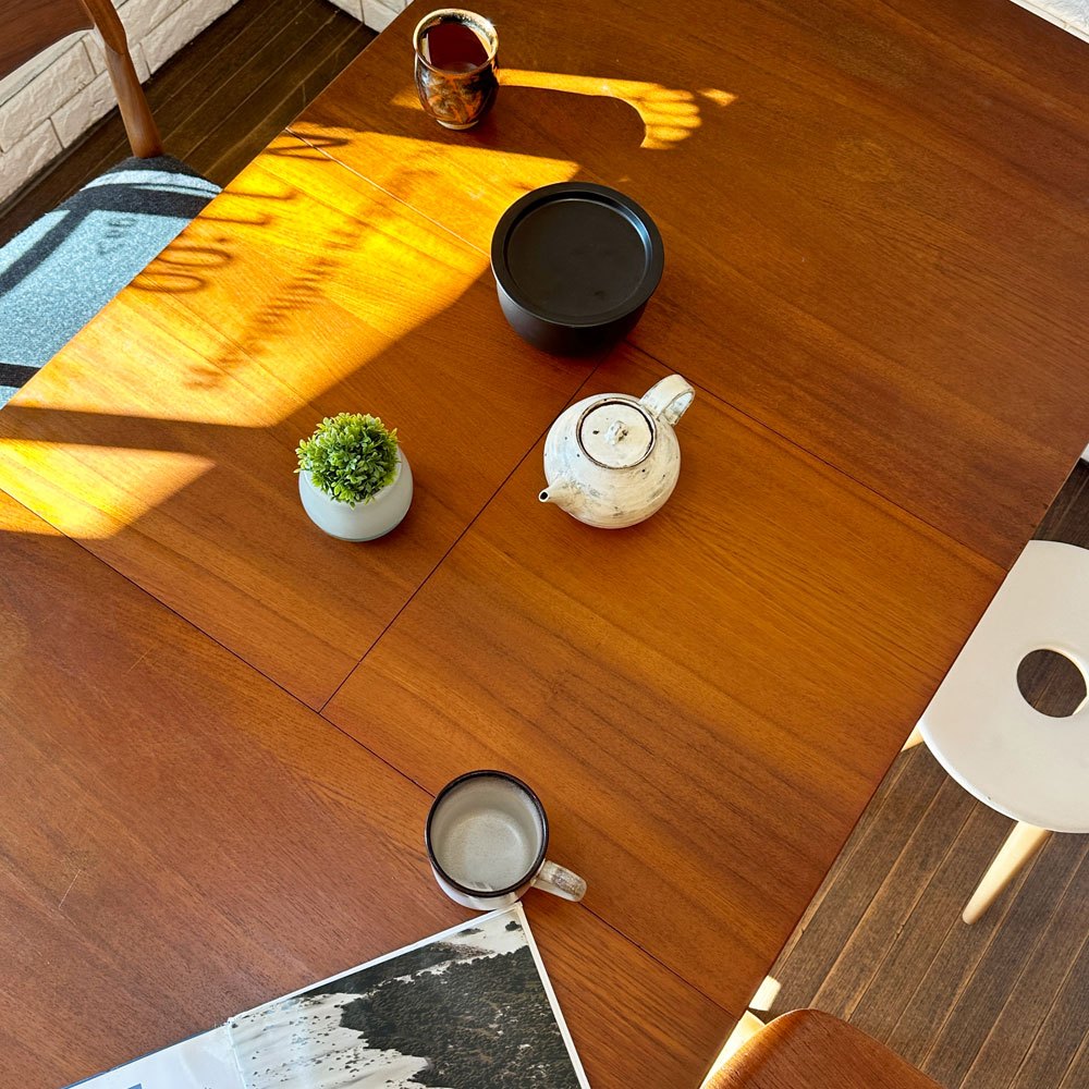 UKビンテージ UK Vintage チーク材 エクステンション ダイニングテーブル H67cm 北欧デザイン 英国家具 ◎
